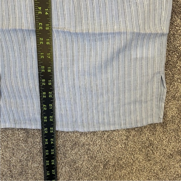 Express Women's Linen-Blend Pinstripe Sleeveless Button Up Shirt Size XL NWT $58 - Picture 12 of 16